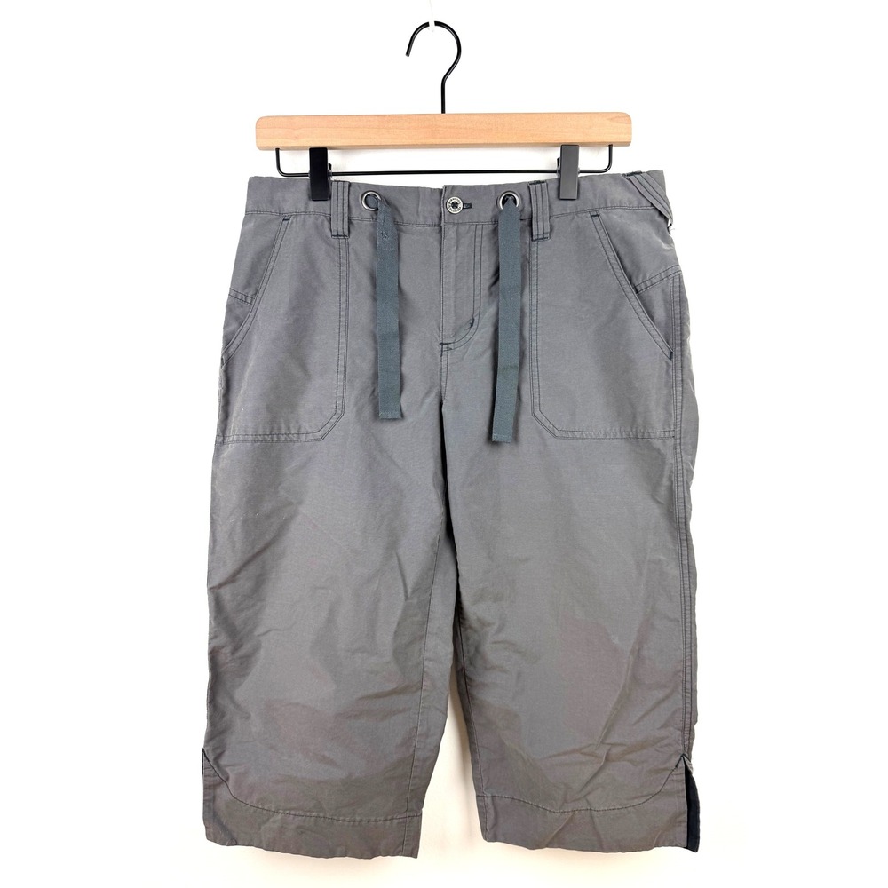 Columbia Sportswear Womens Capri Hiking Cropped Pants Gray‎ Drawstring Small